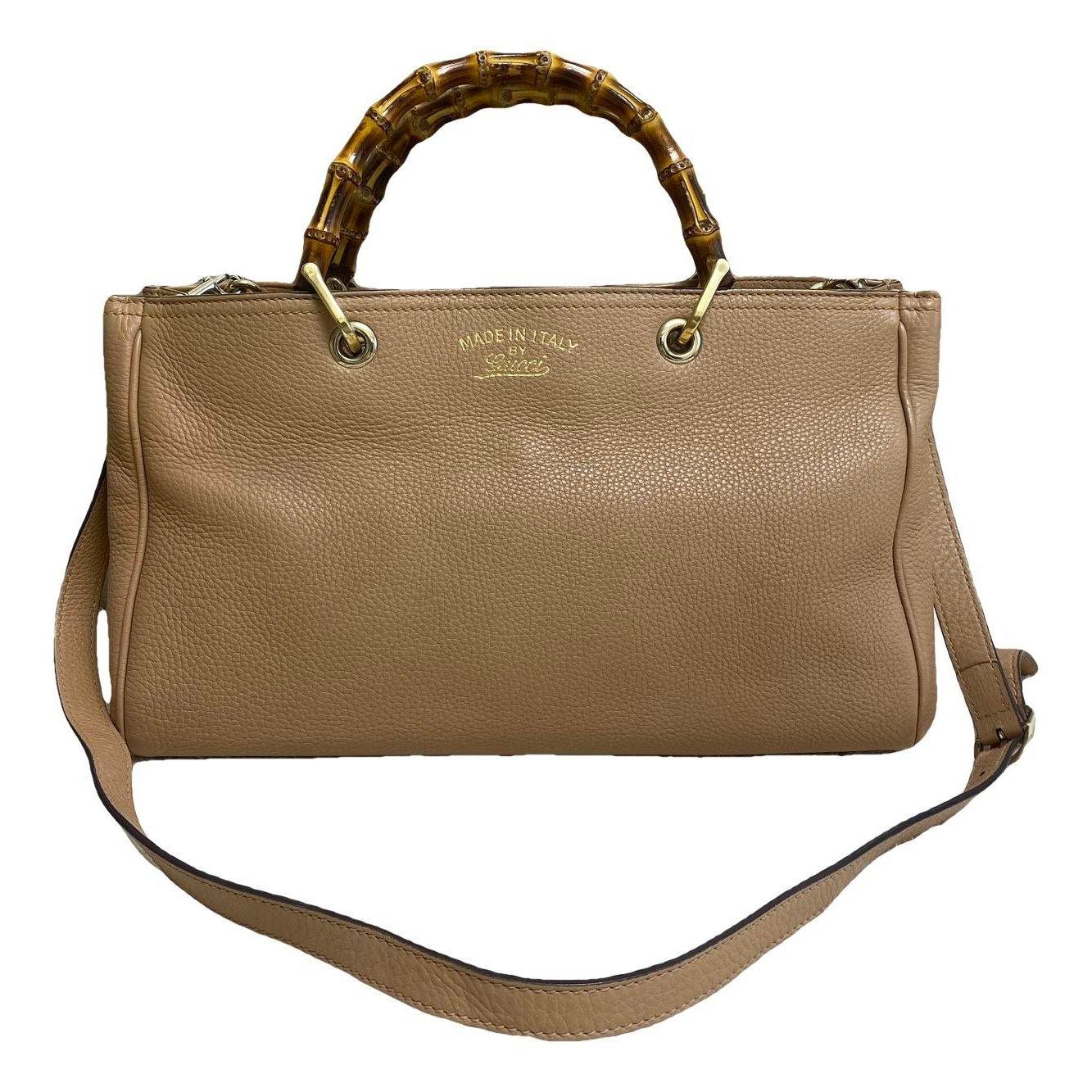 Bamboo Shopper leather tote
