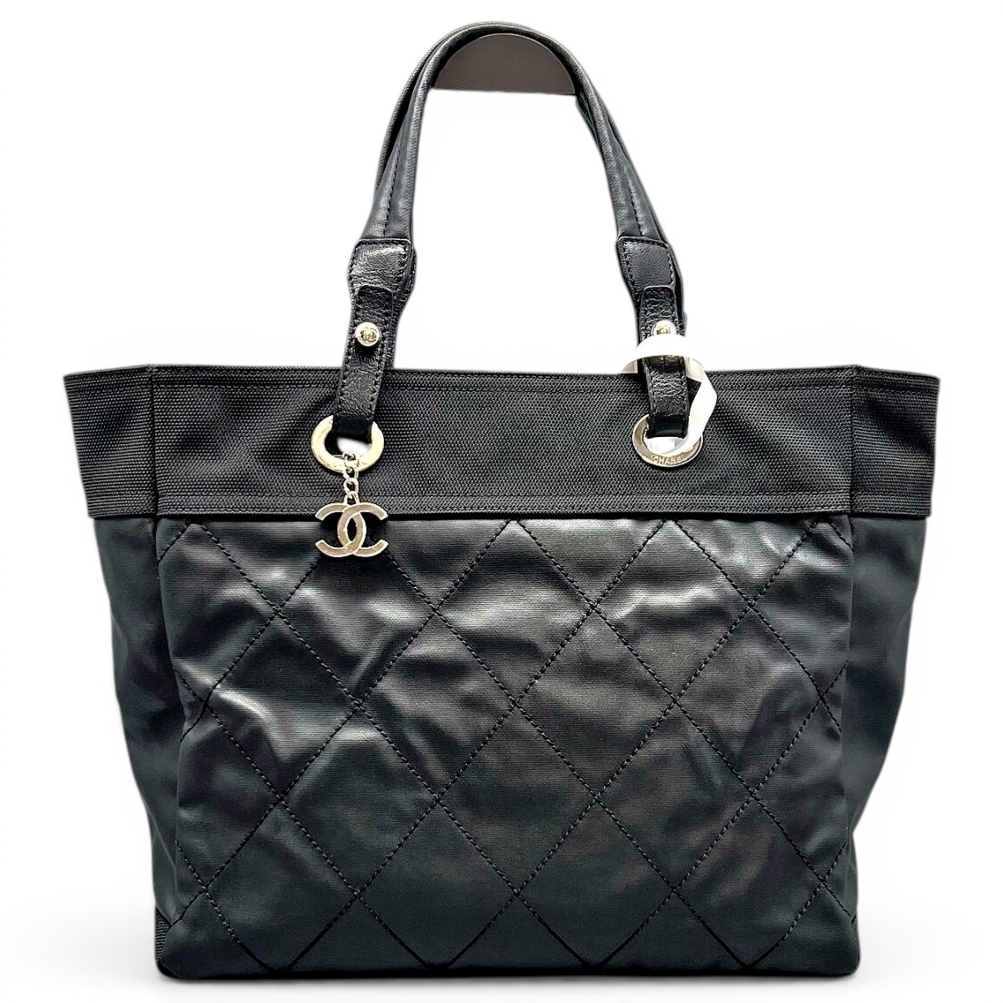 Trendy CC Quilted leather tote