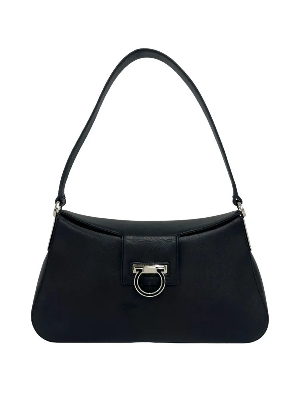 Ferragamo 1990-2010 Leather Gancini shoulder bag