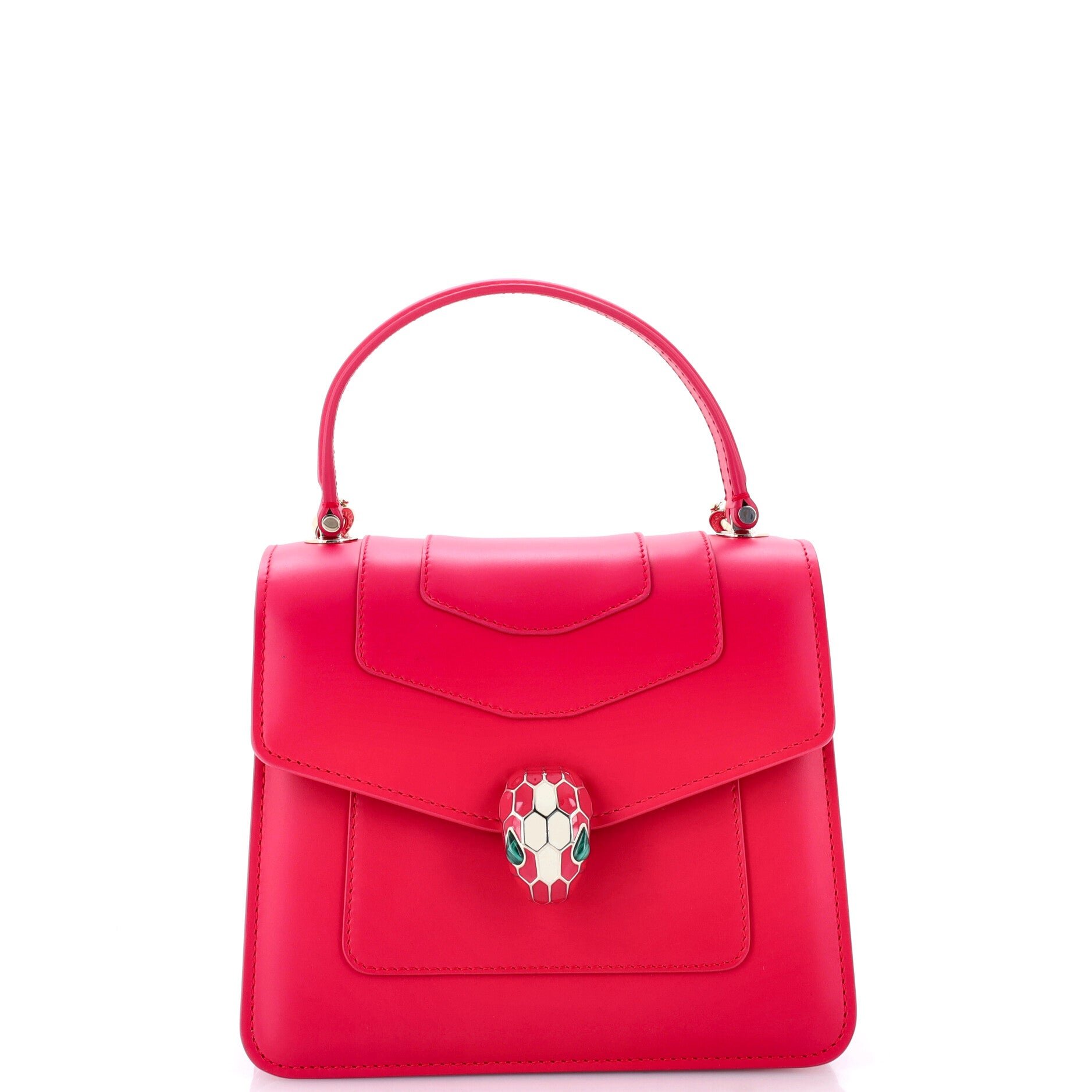 Serpenti Forever Top Handle Bag Leather Small