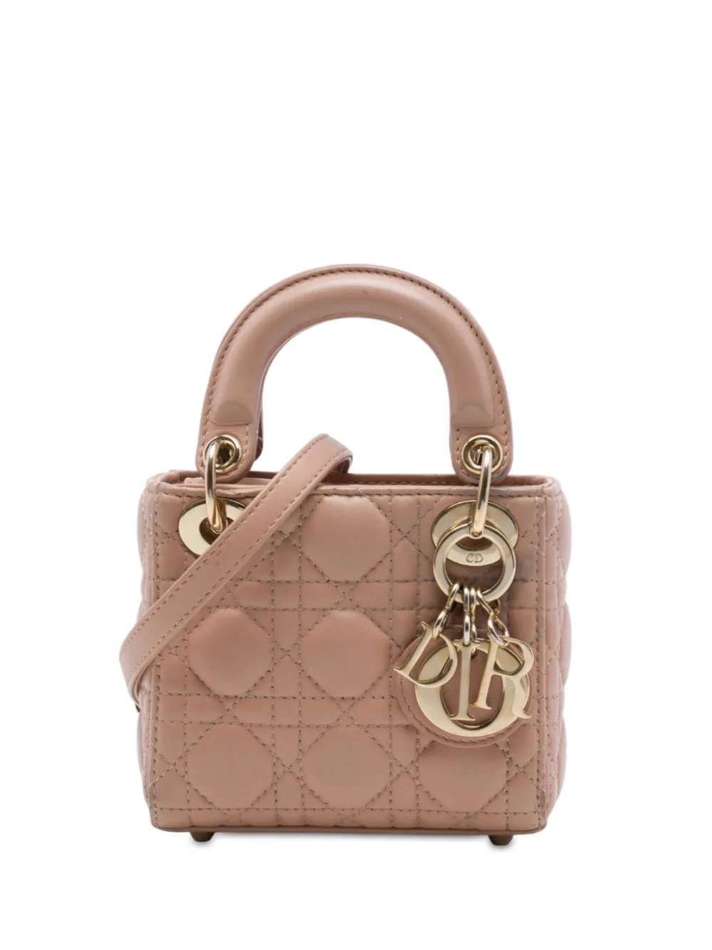 2020 Micro Lambskin Cannage Lady Dior satchel