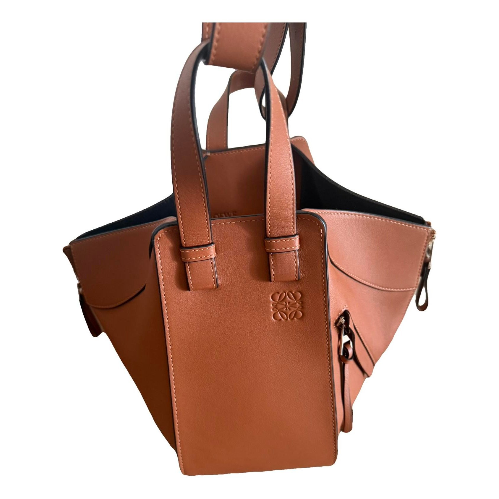Hammock leather handbag