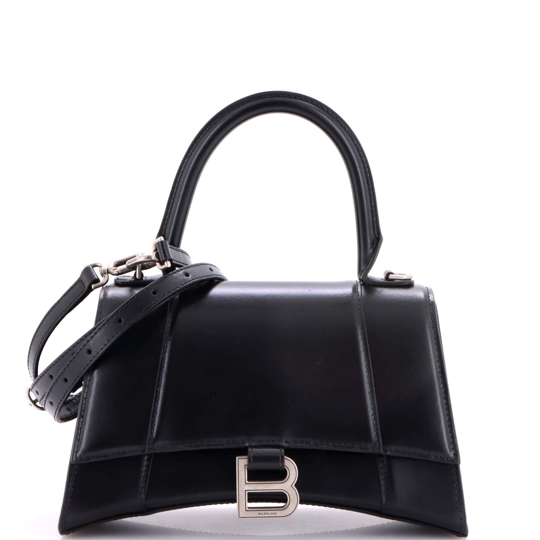 Balenciaga Hourglass Top Handle Bag Leather Small