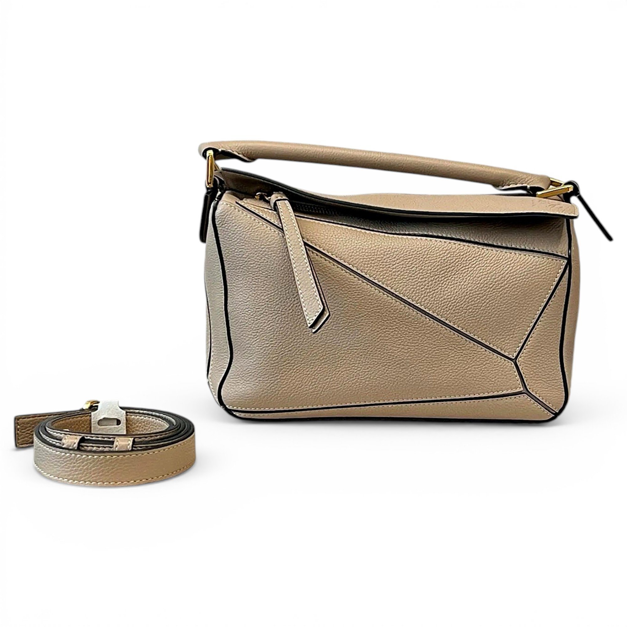 Puzzle leather crossbody bag