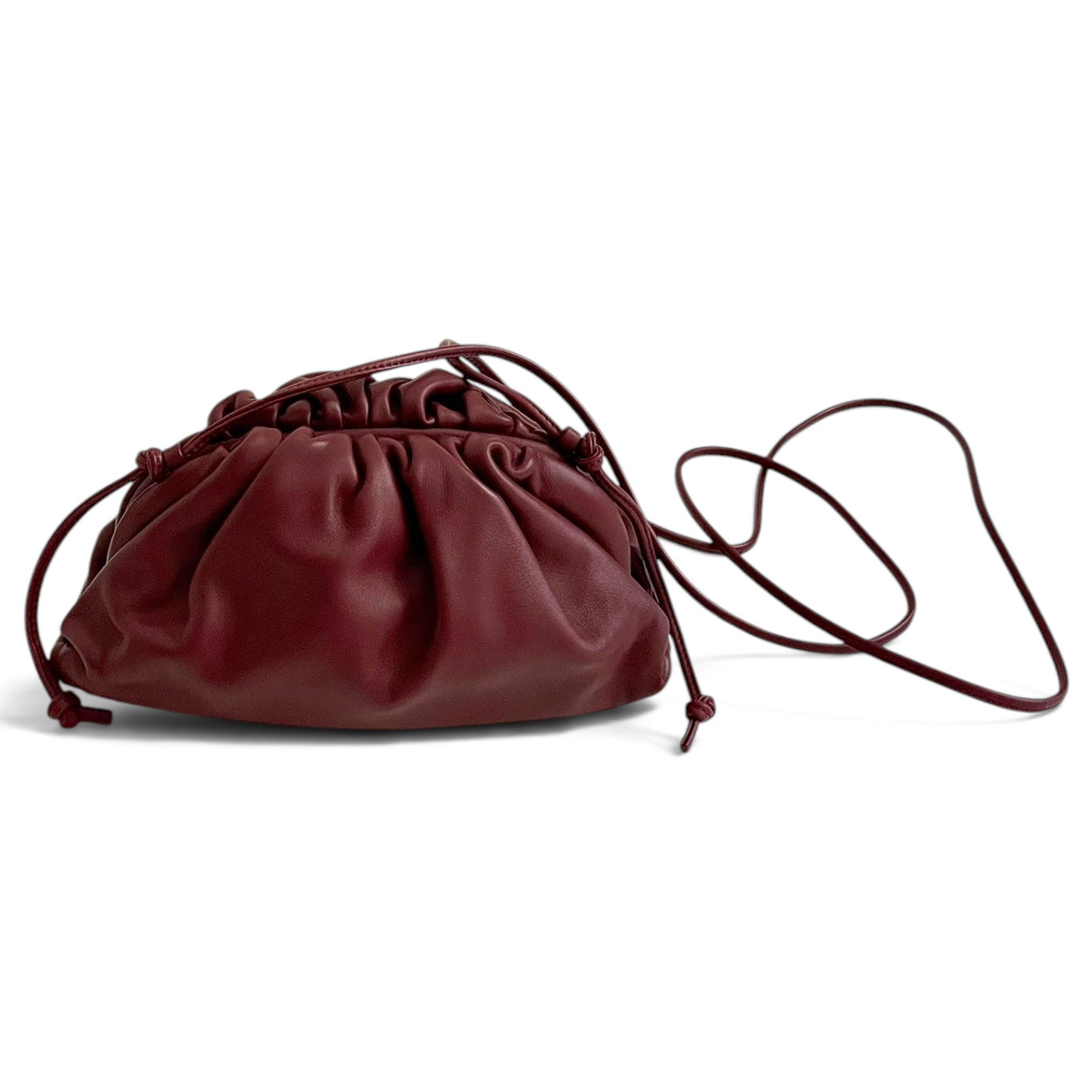 Pouch leather crossbody bag