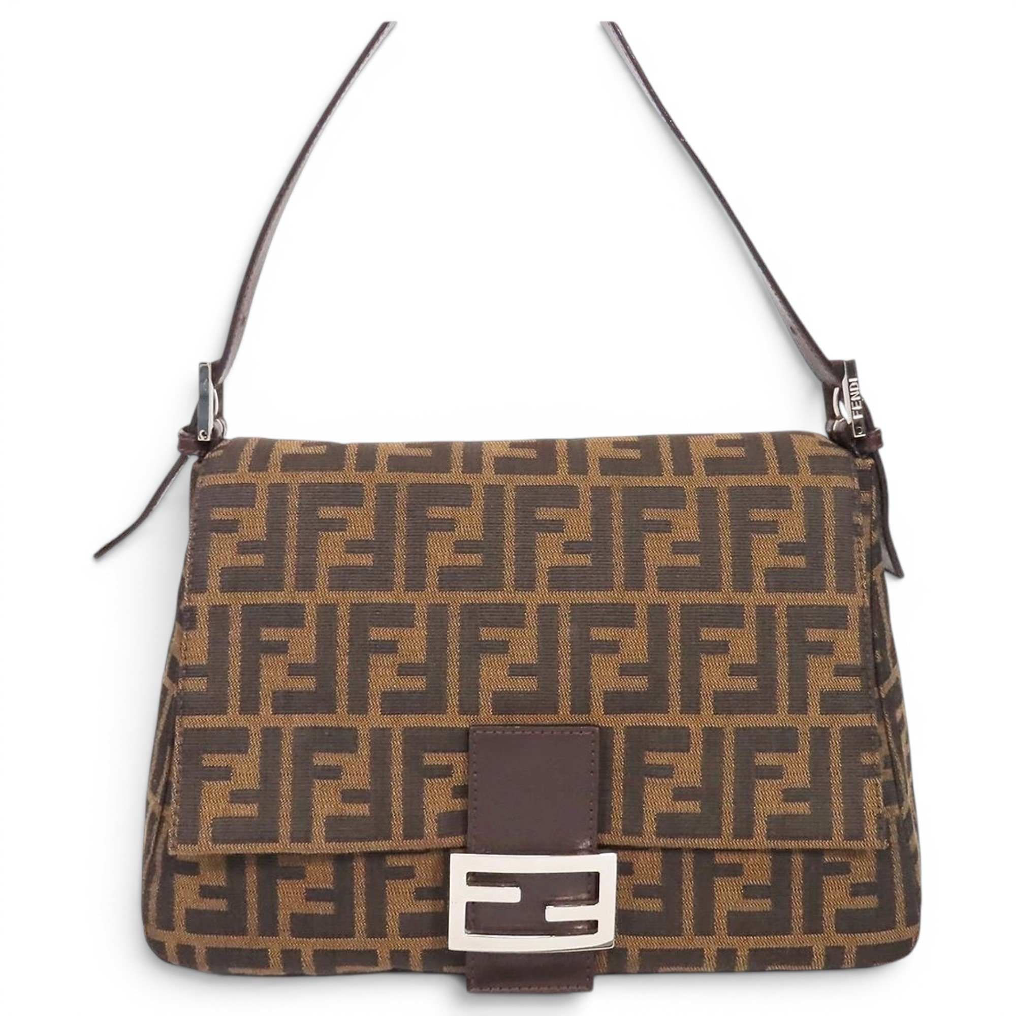 Pocket leather handbag
