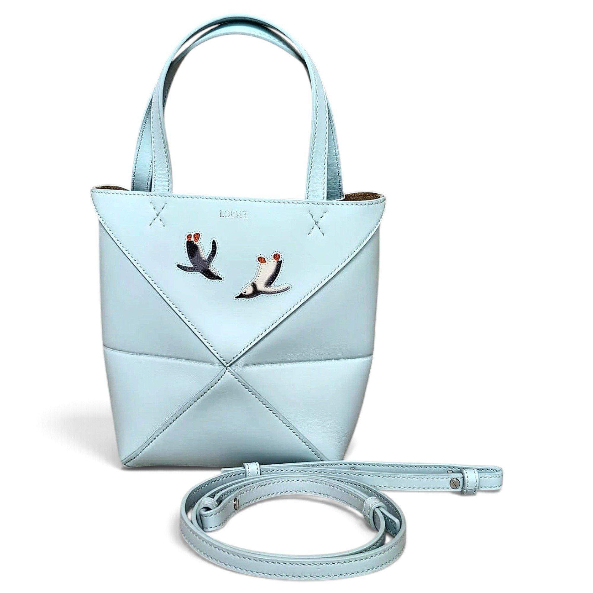 Puzzle Fold leather handbag