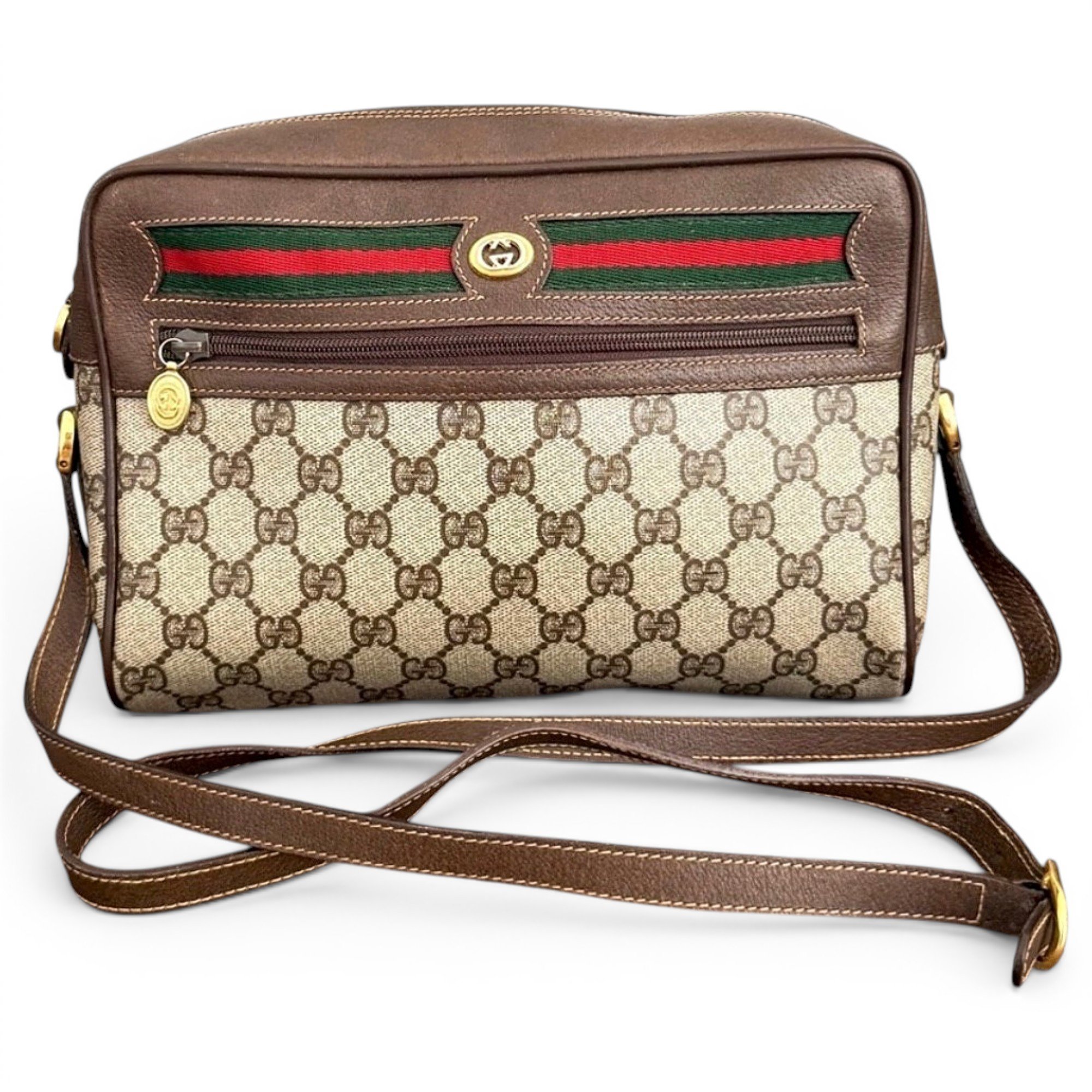 Ophidia patent leather crossbody bag