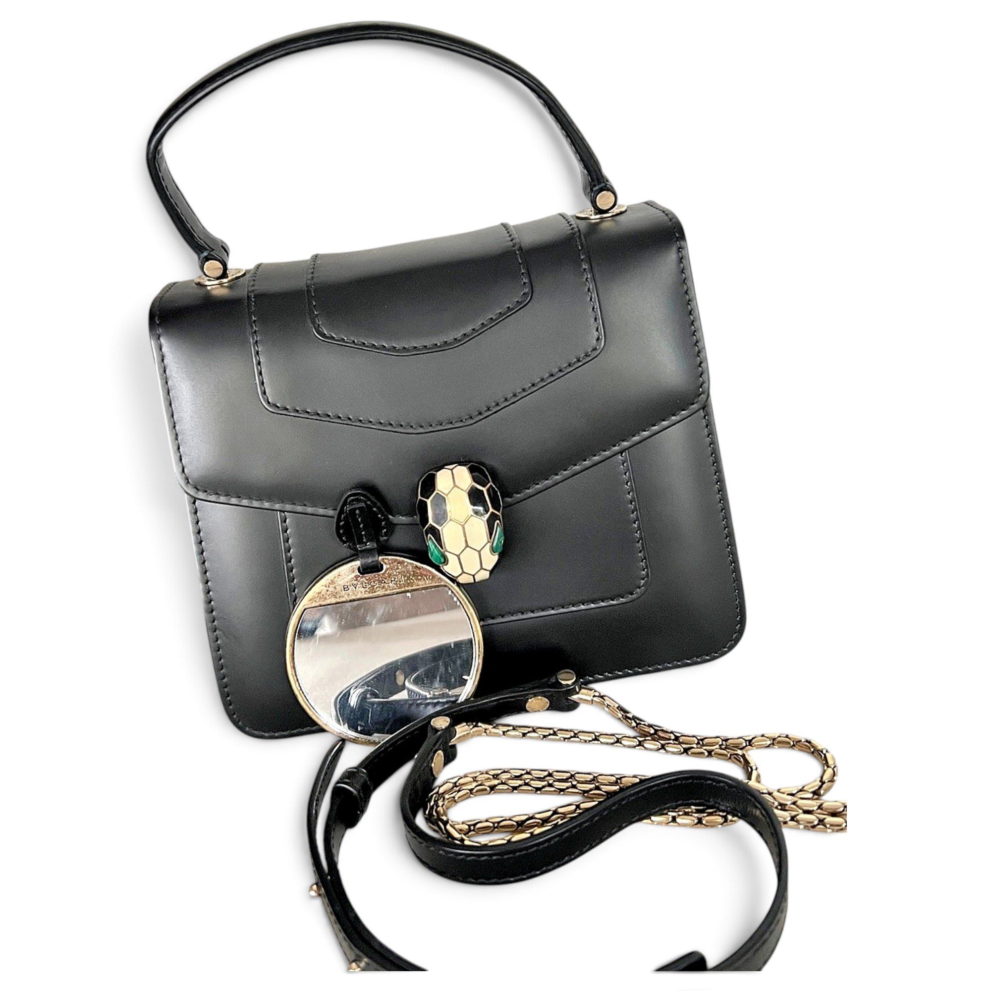 Serpenti leather handbag