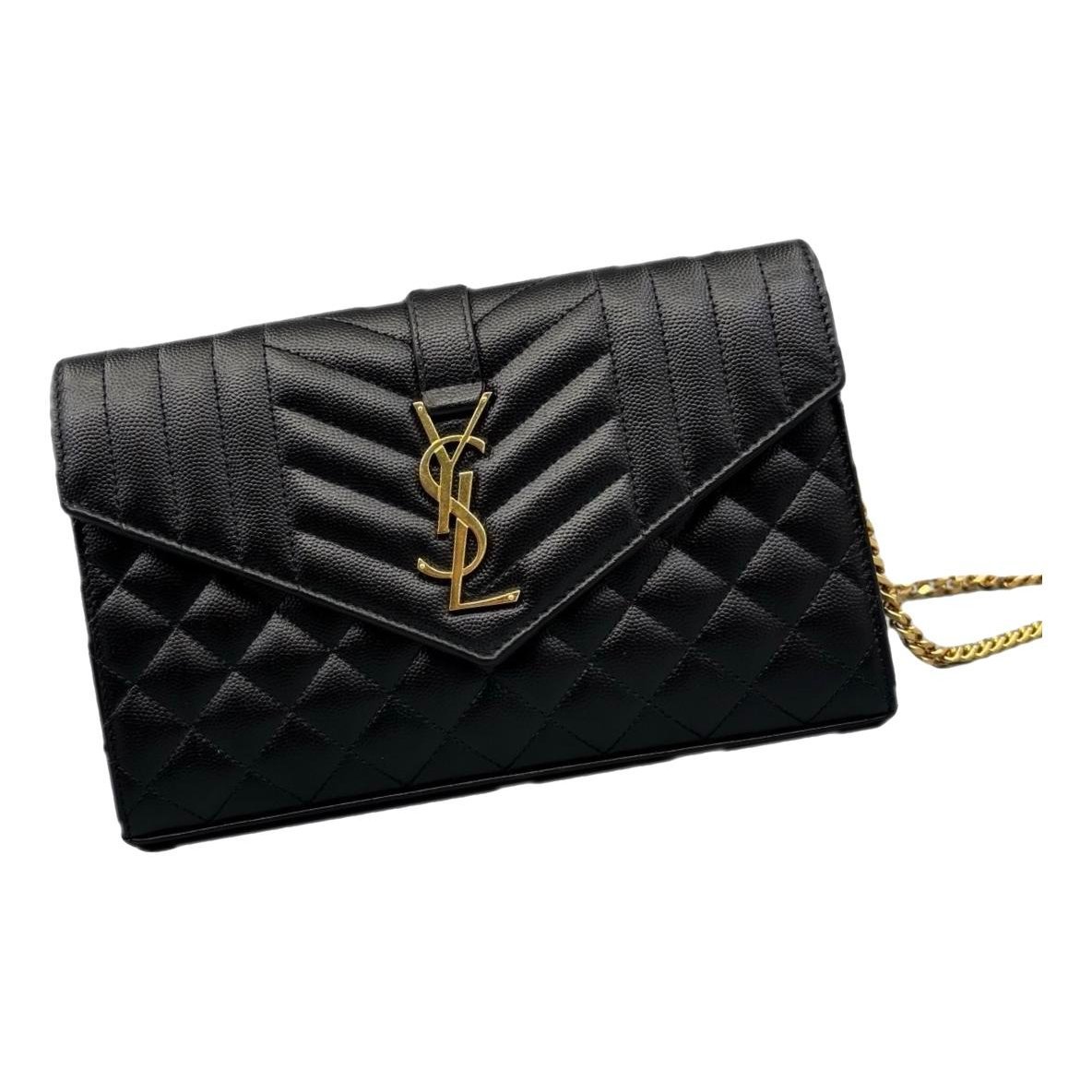 Envelope leather handbag