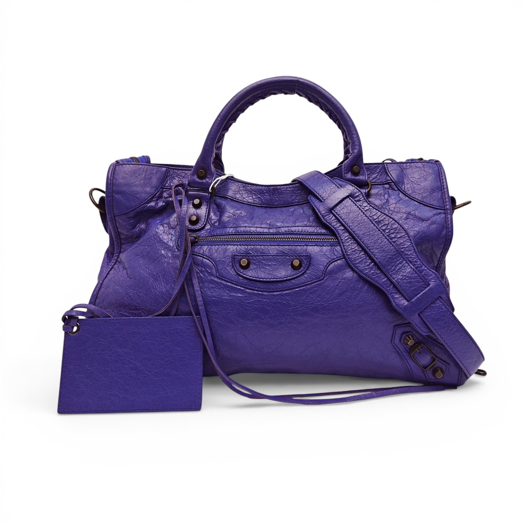 City leather handbag