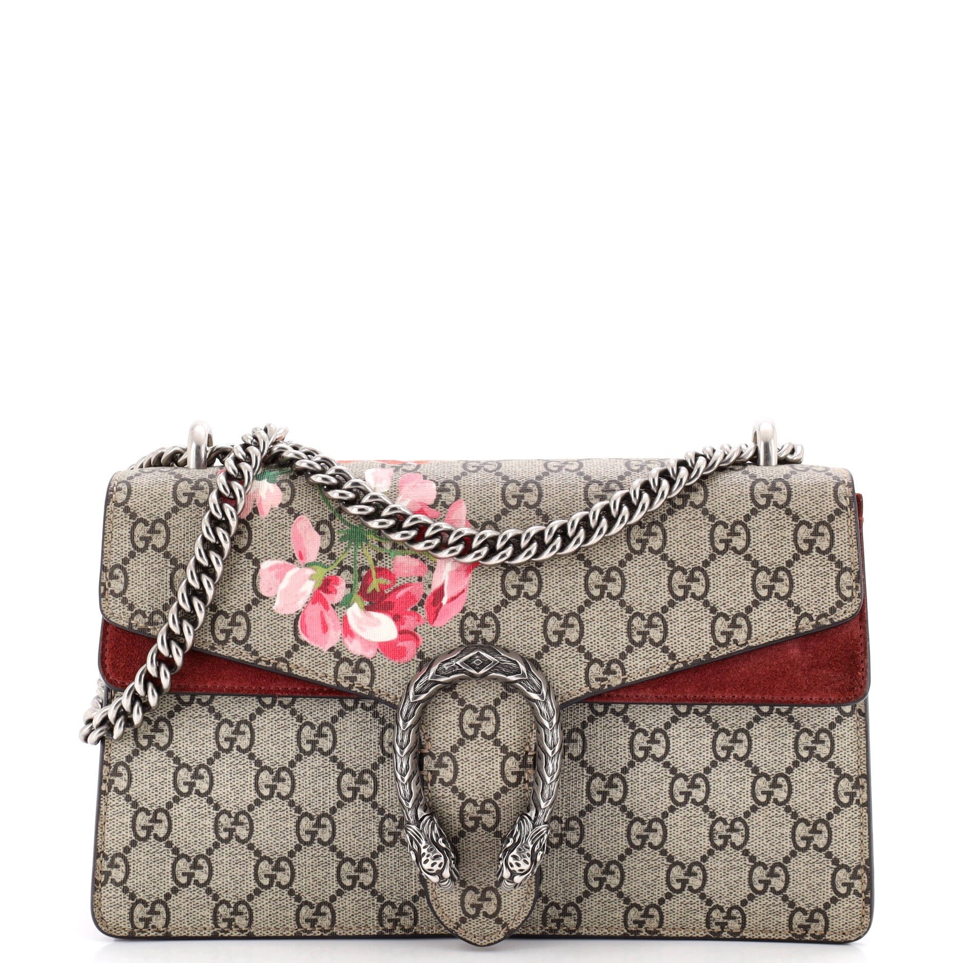 Dionysus Bag Blooms Print GG Coated Canvas Small