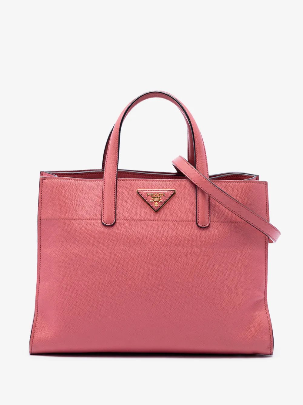 2013-2026 Saffiano Soft Triple Pocket Tote satchel