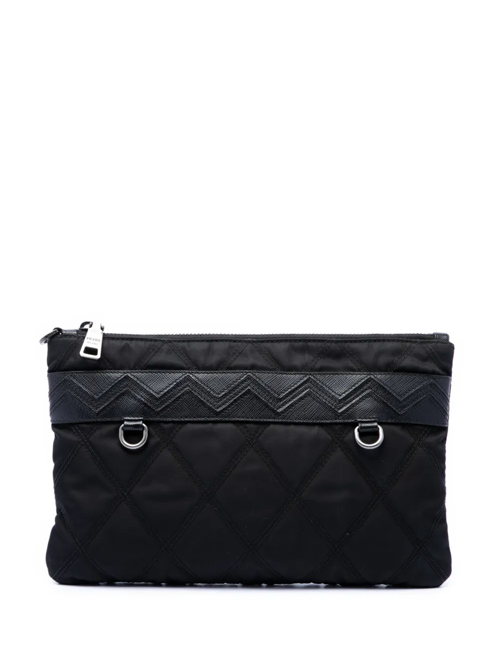 2013-2026 Saffiano Trimmed Tessuto Impunturato clutch bag