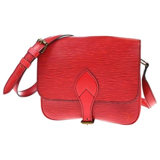 Cartouchière leather handbag
