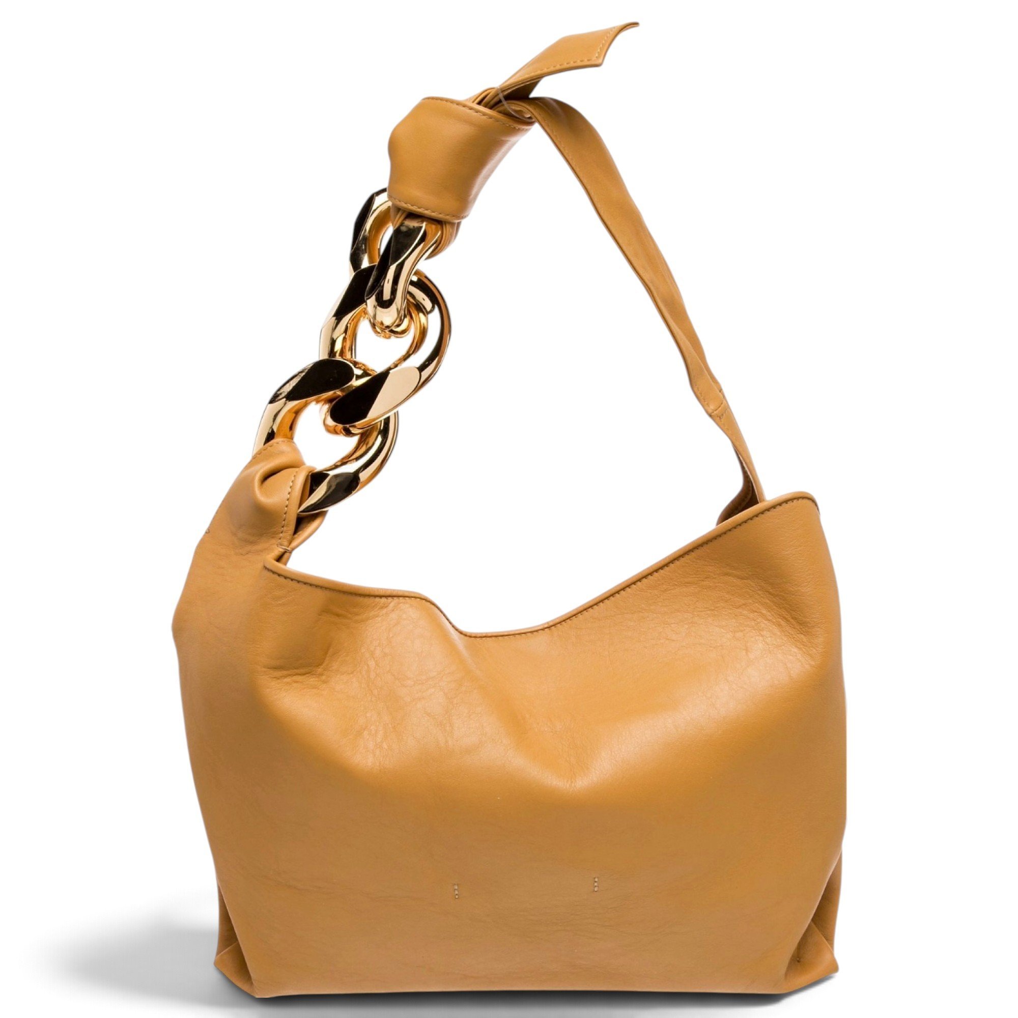 Chain leather handbag