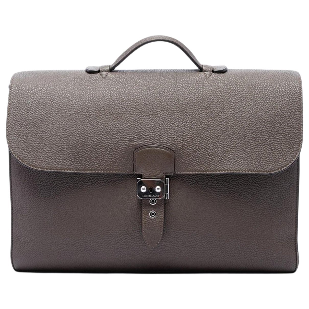 H leather handbag