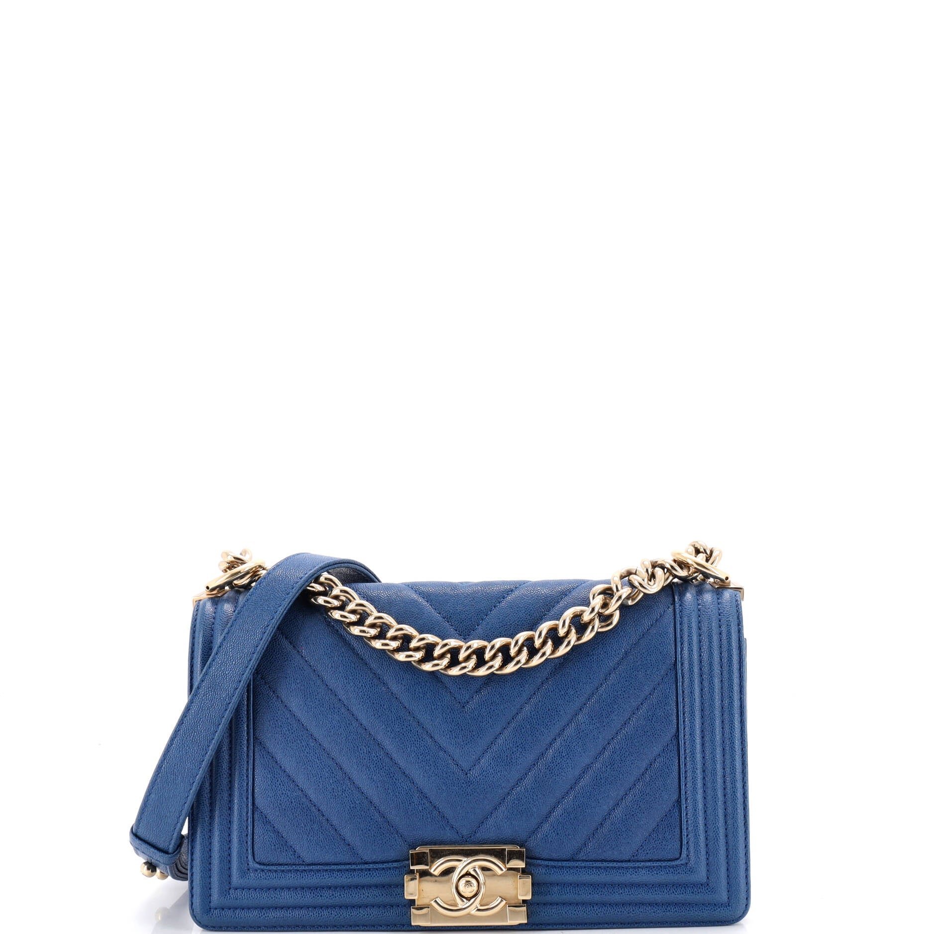 Boy Flap Bag Chevron Caviar Old Medium