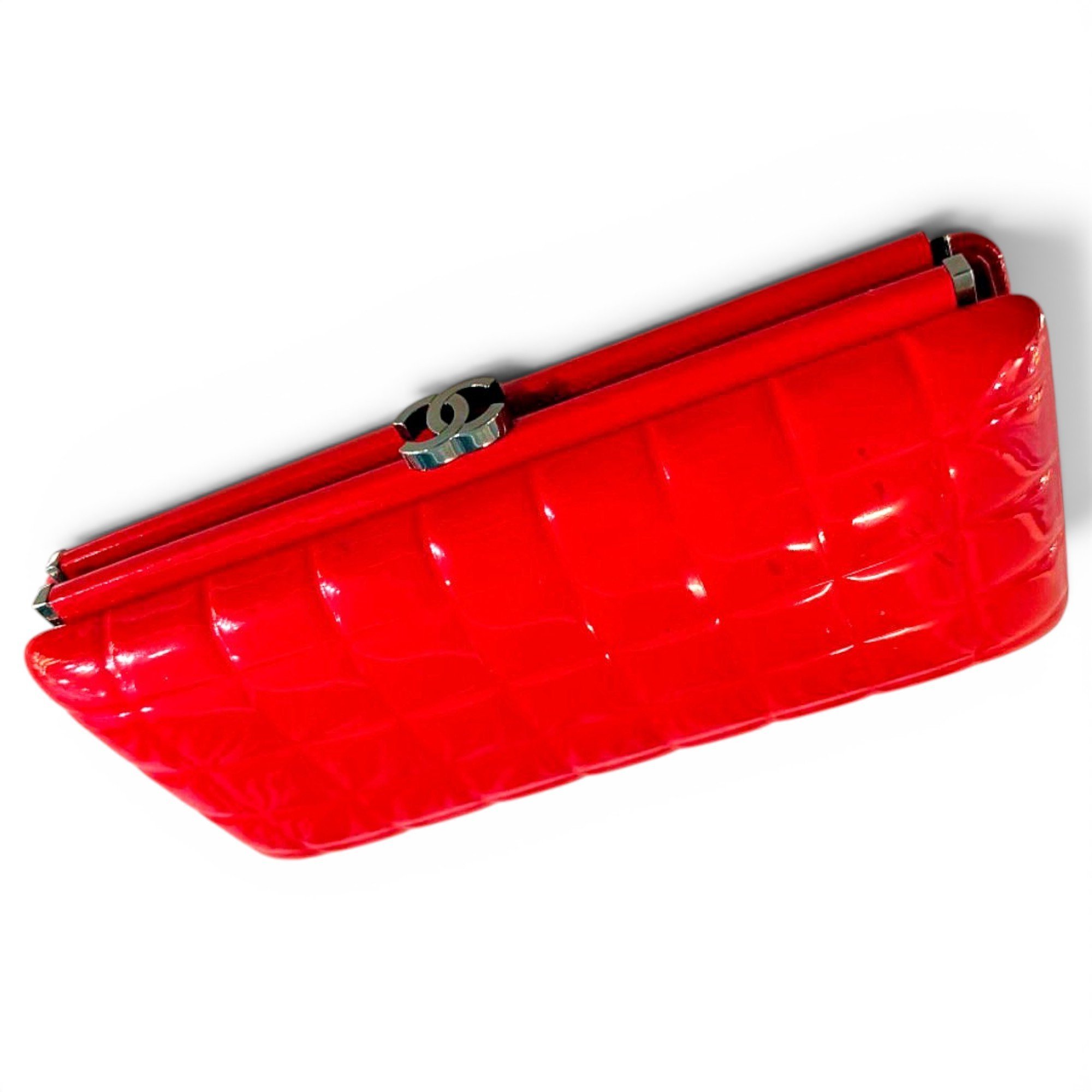 Patent leather clutch bag