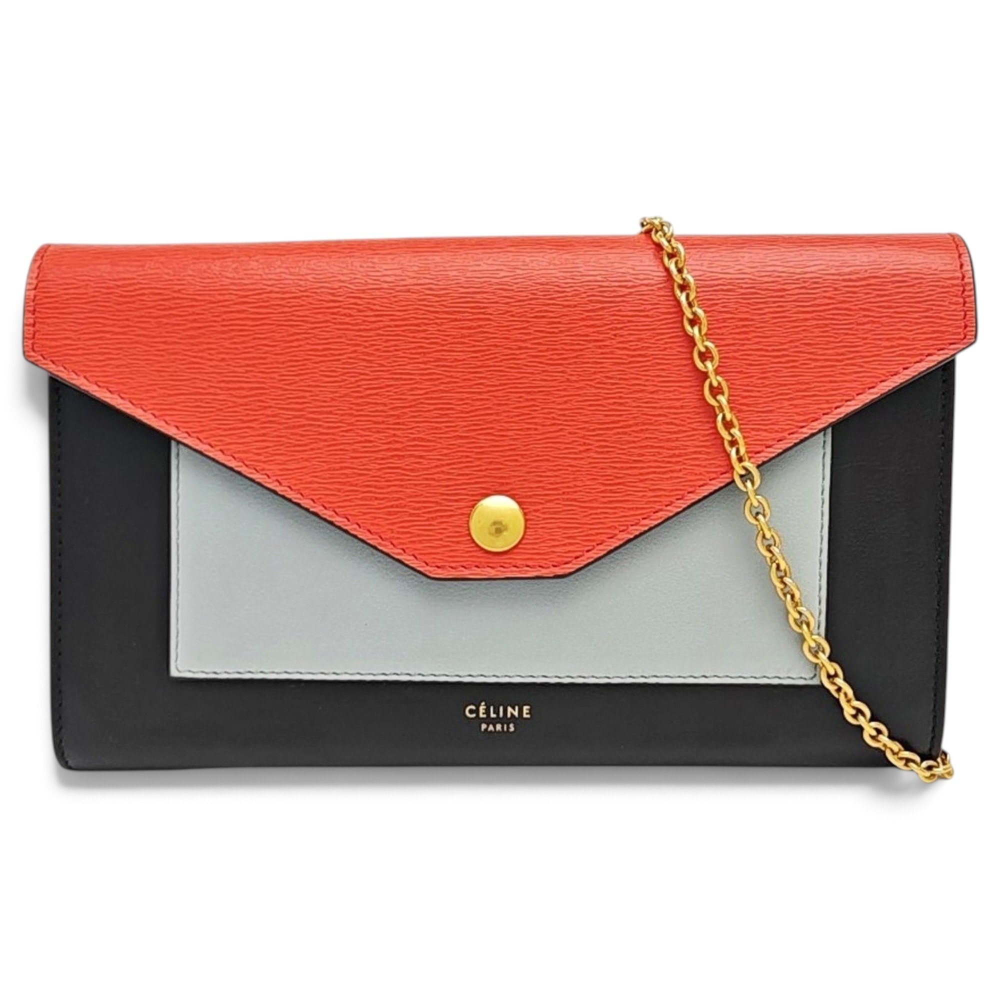 Pocket leather handbag