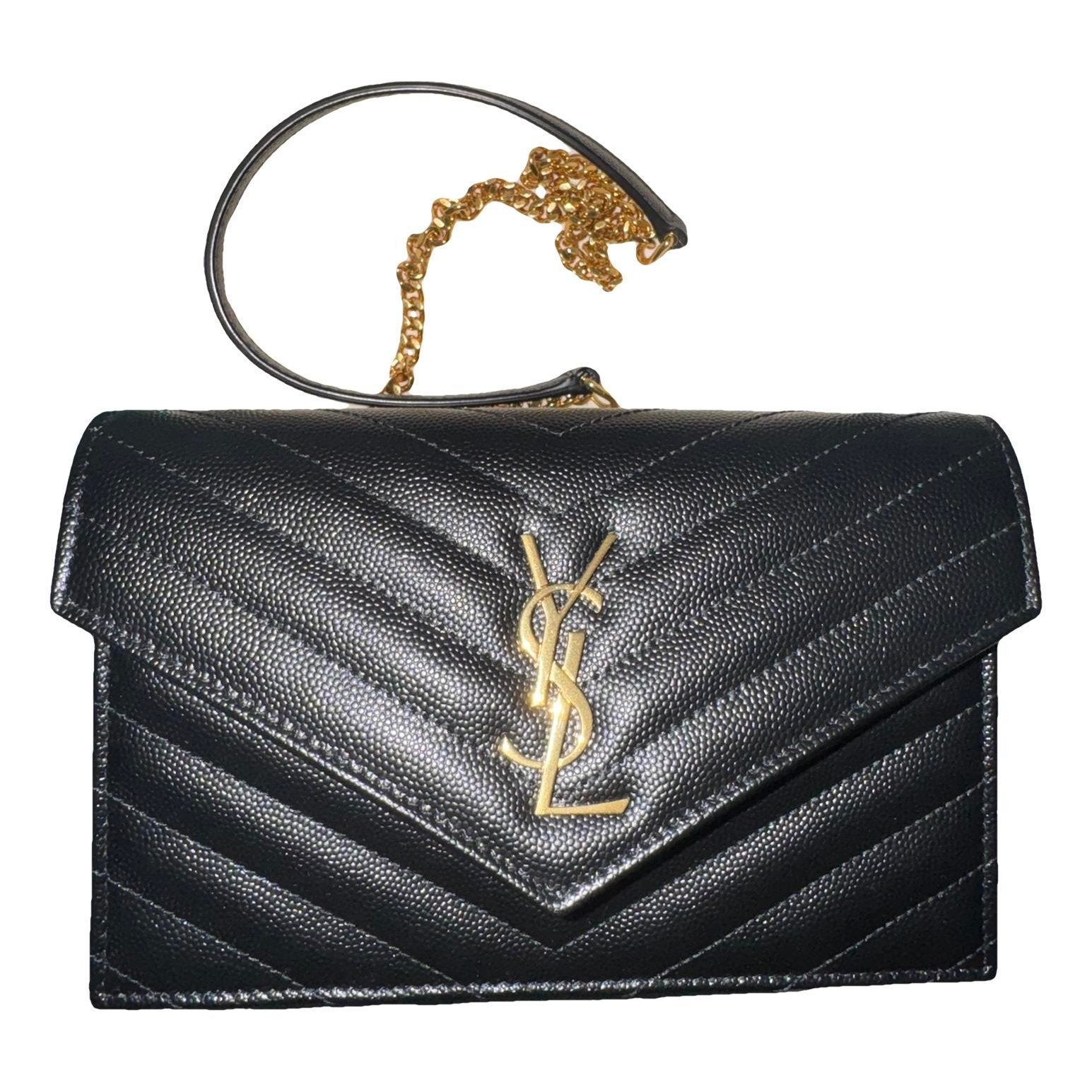 Leather clutch bag