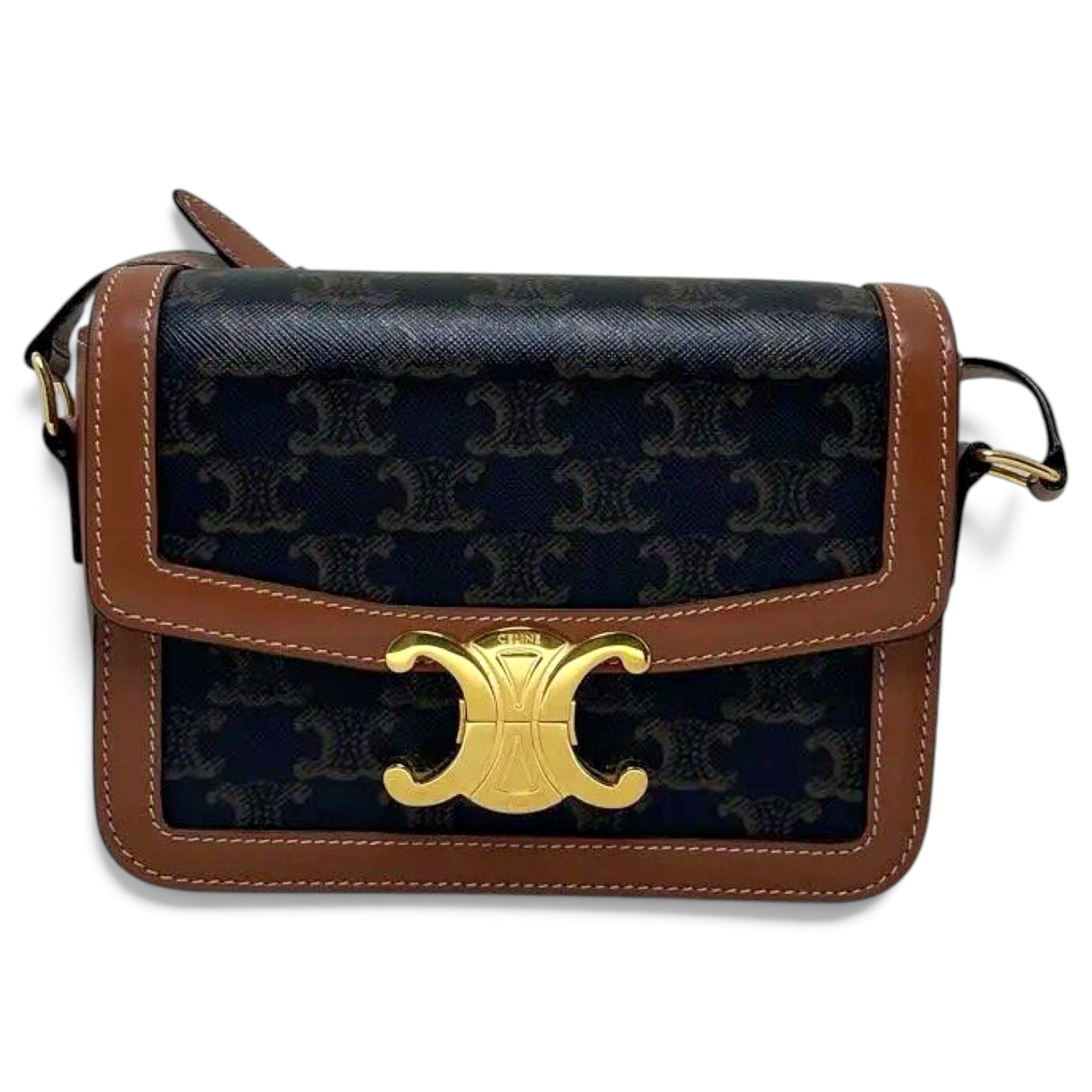 Triomphe leather crossbody bag