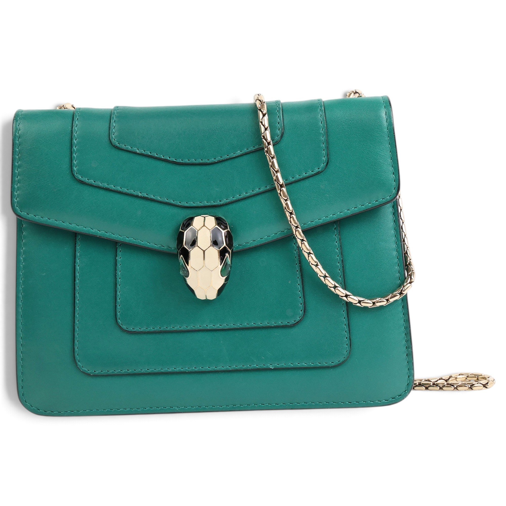 Serpenti leather handbag