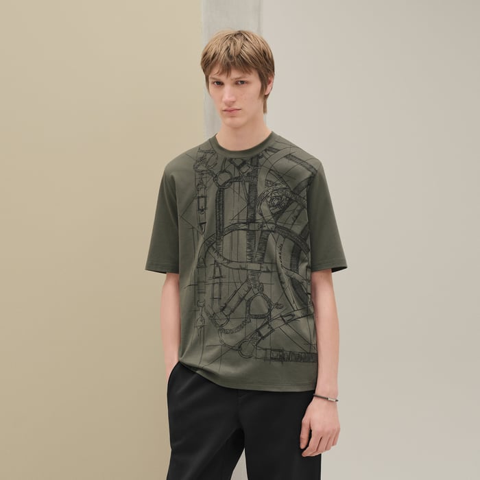 Bronze "Cavalcadour Griffonne" Embroidered T-shirt