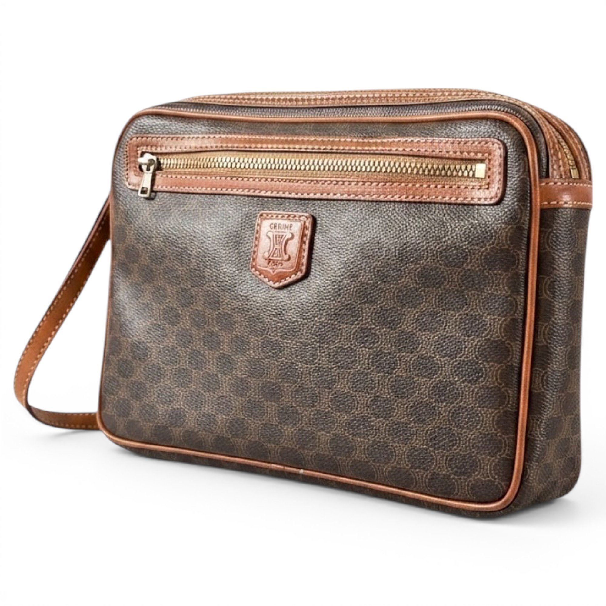 Celine Triomphe Vintage cloth clutch bag