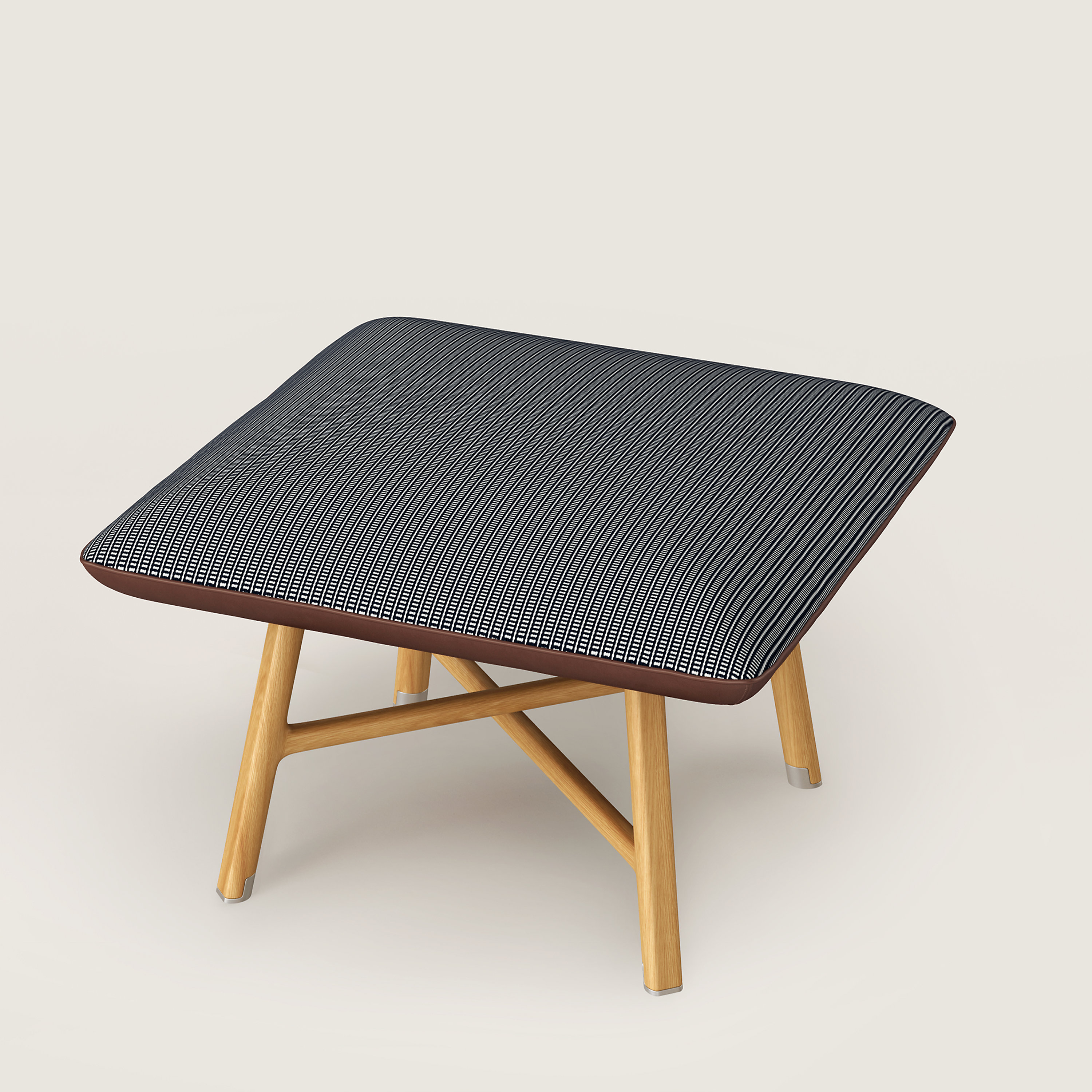 Les Necessaires d'Hermès "carre d'assise" low stool, high model