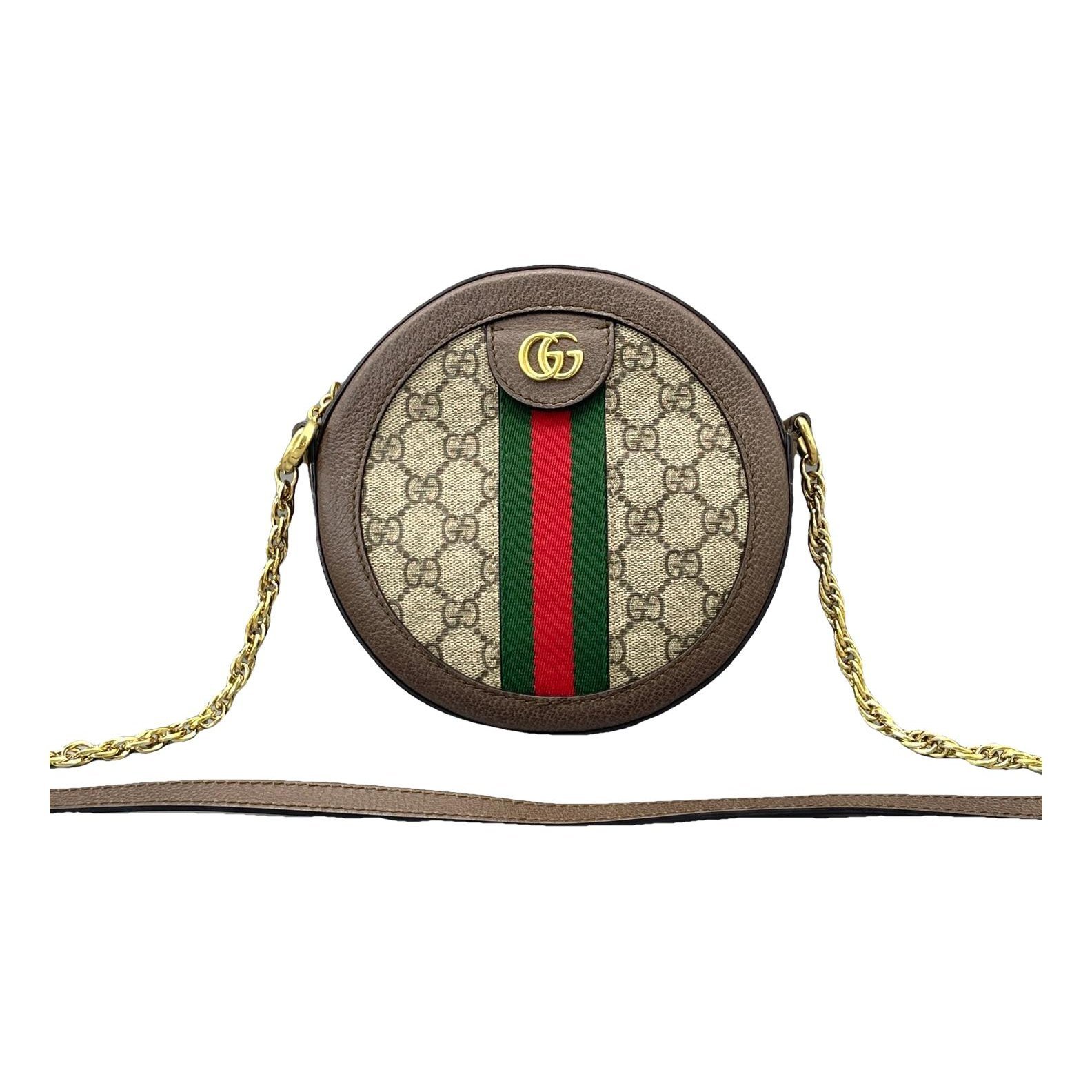 Ophidia Round leather handbag