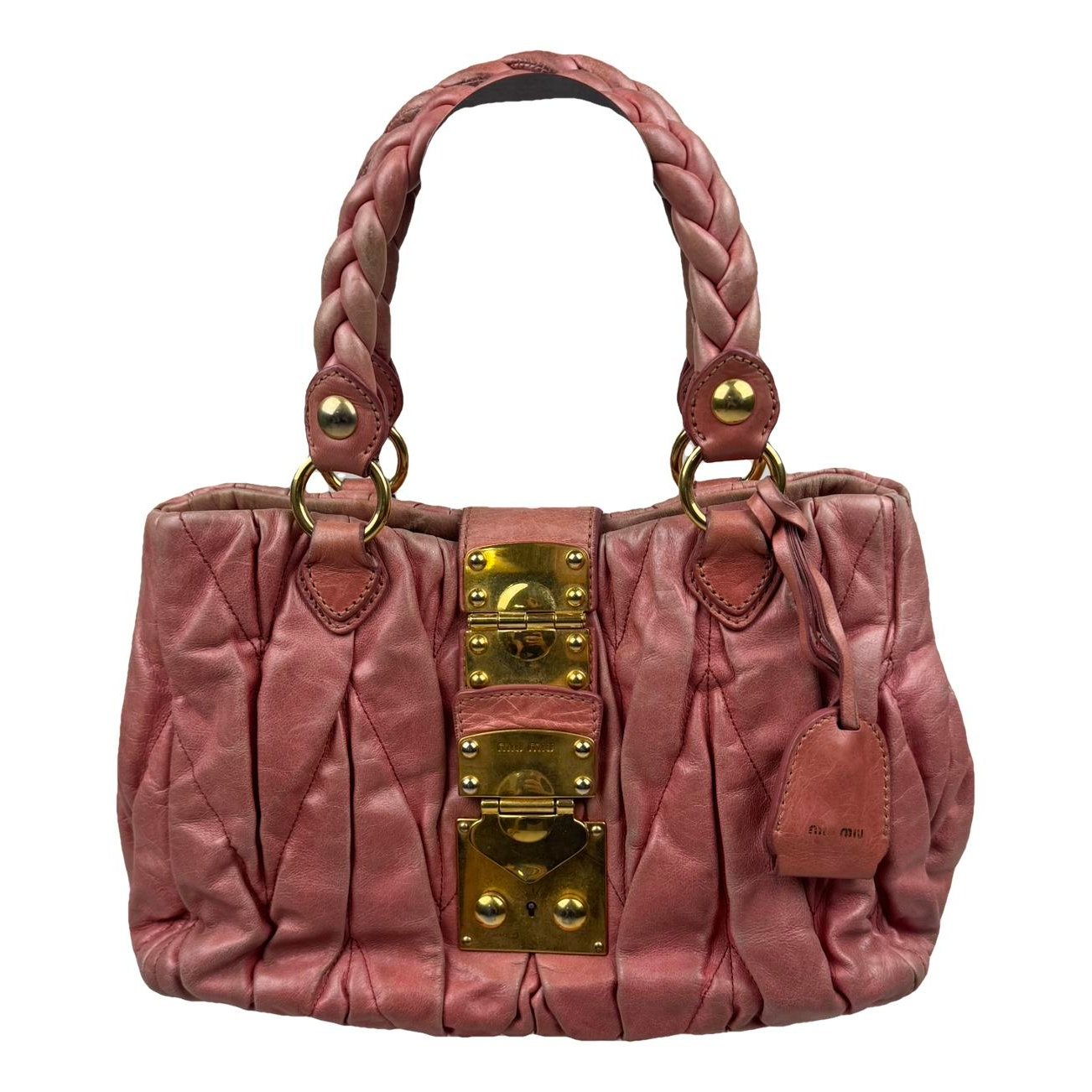 Coffer leather handbag