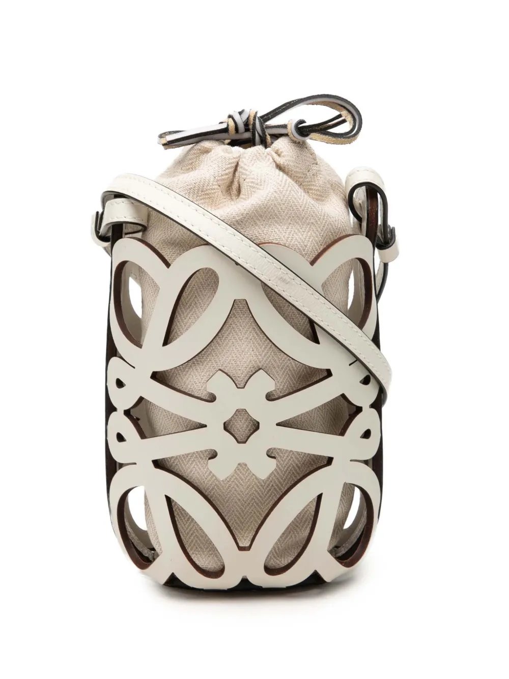 2022 Anagram Leather Cut Out Pocket crossbody bag