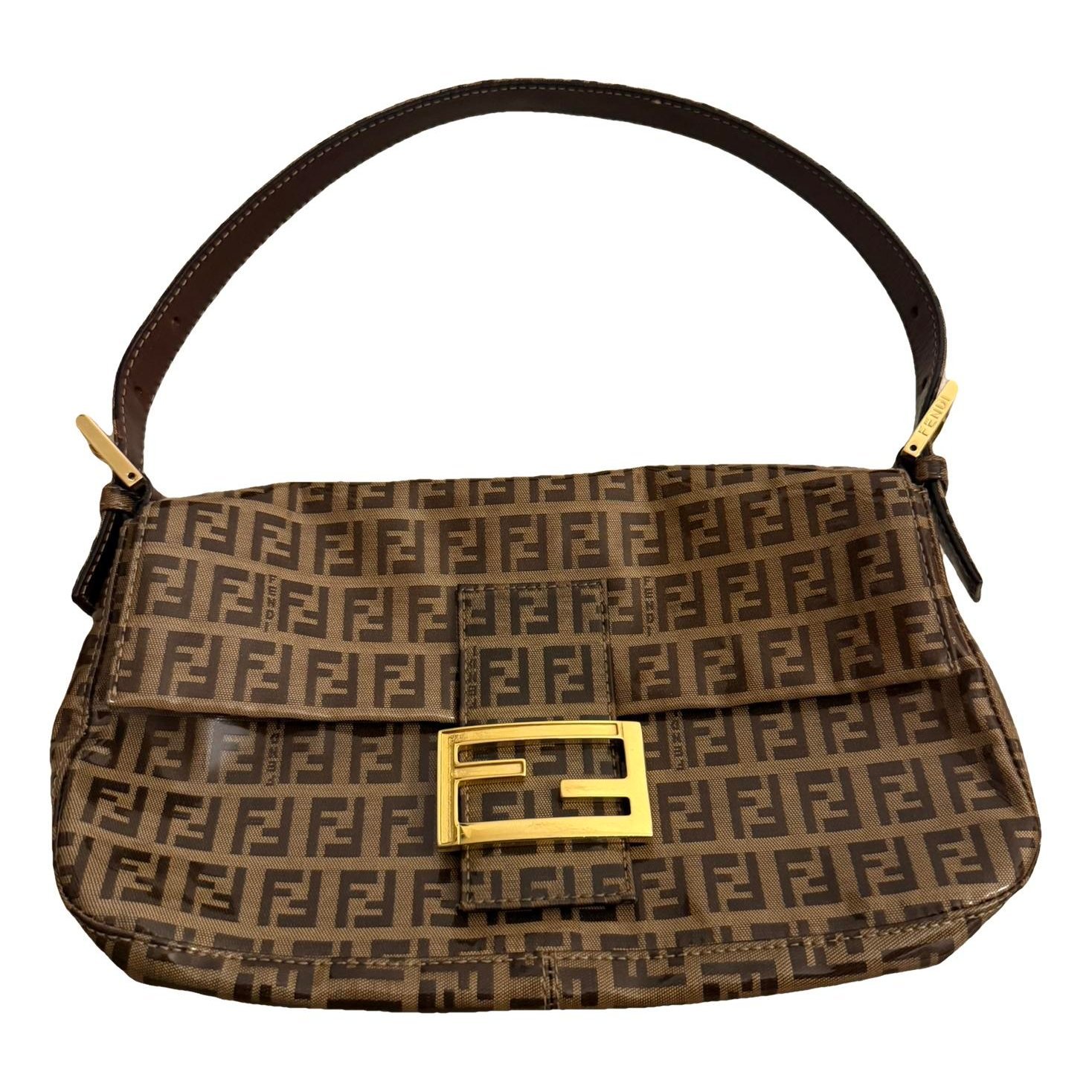 Baguette patent leather handbag
