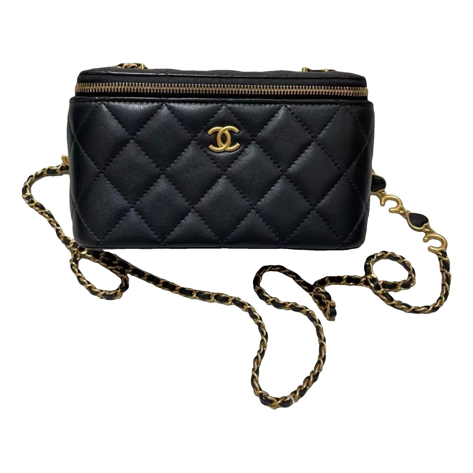 Vanity leather handbag