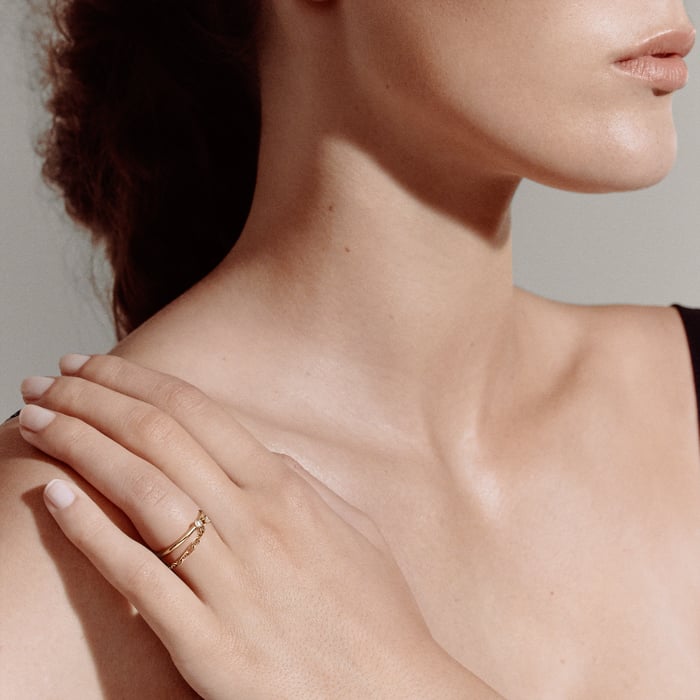 Sans Coloris Chaine d'Ancre Chaos Nano Ring