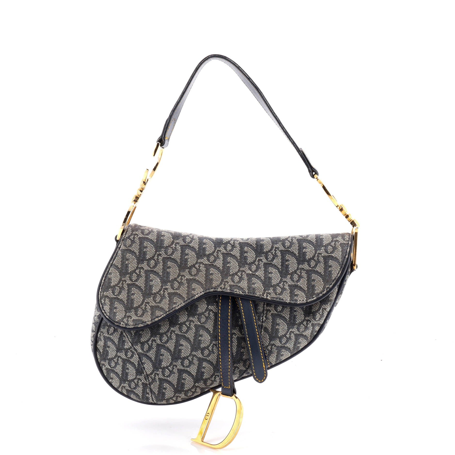 Vintage Saddle Bag Diorissimo Canvas Medium