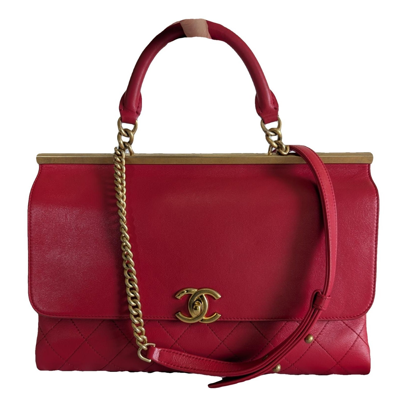 Coco Luxe leather handbag