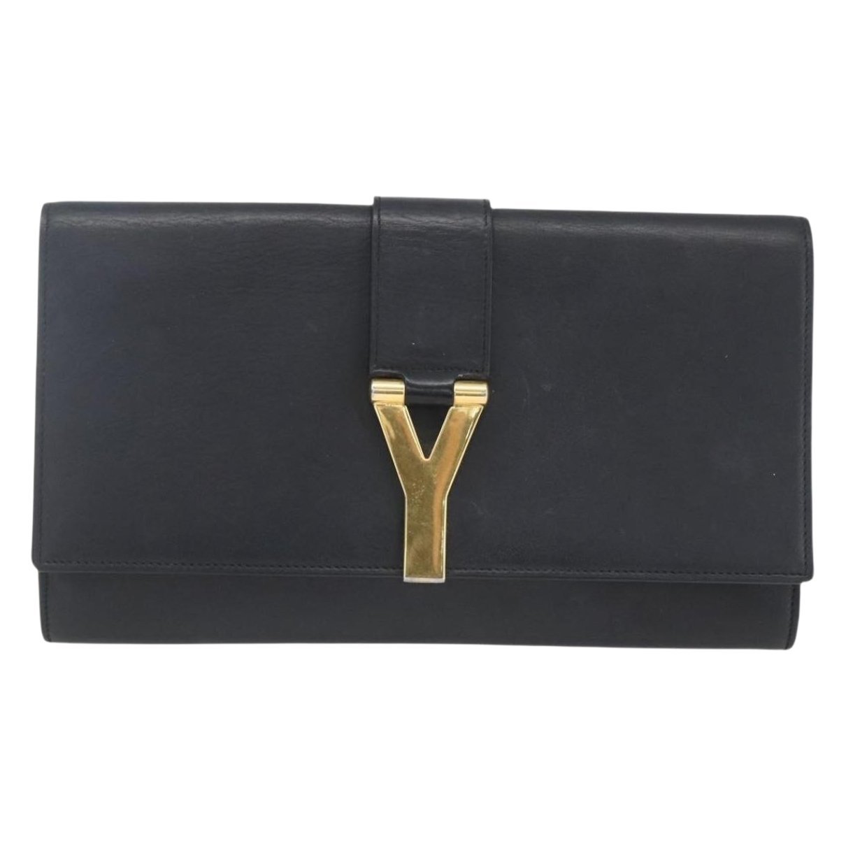 Leather clutch bag