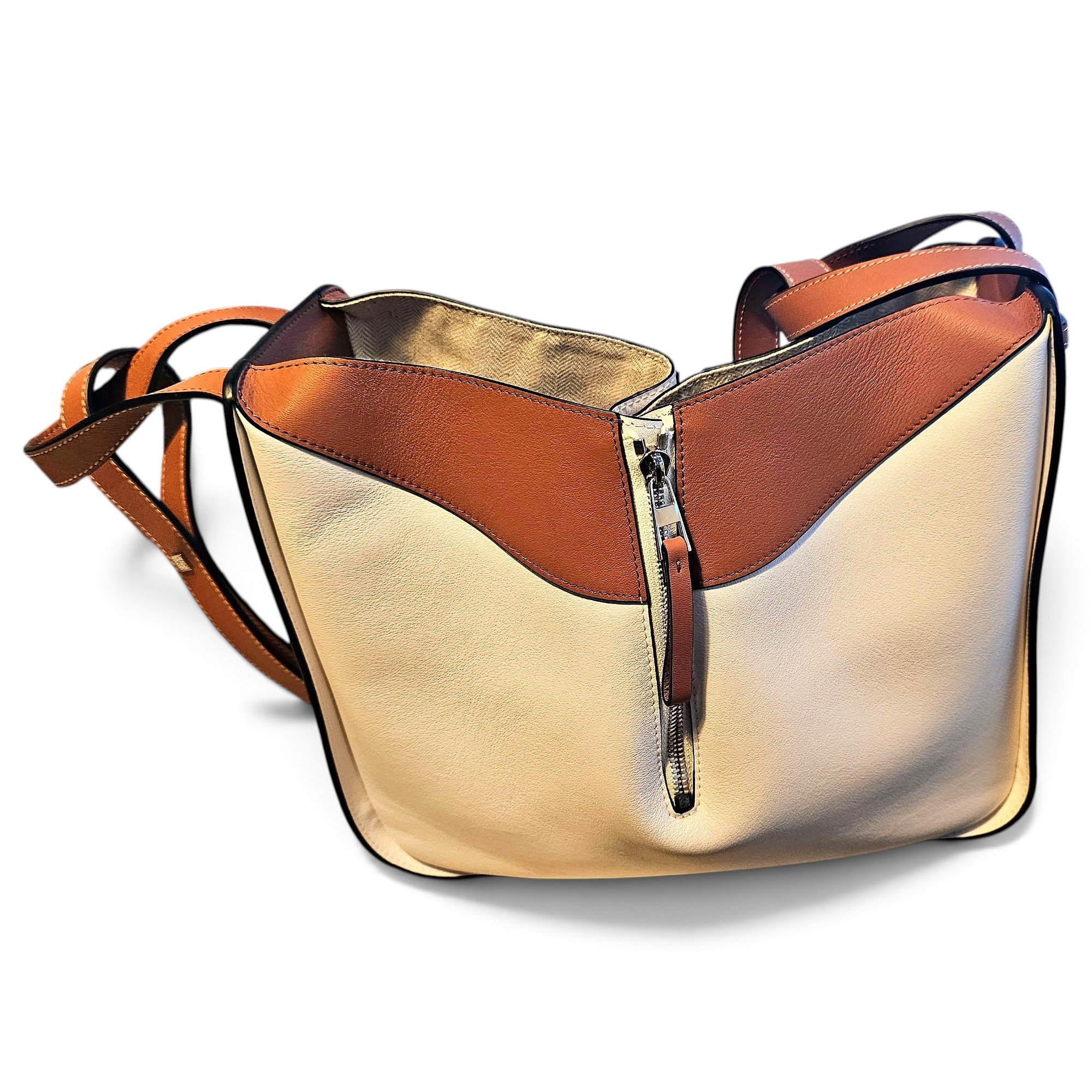 Hammock leather handbag