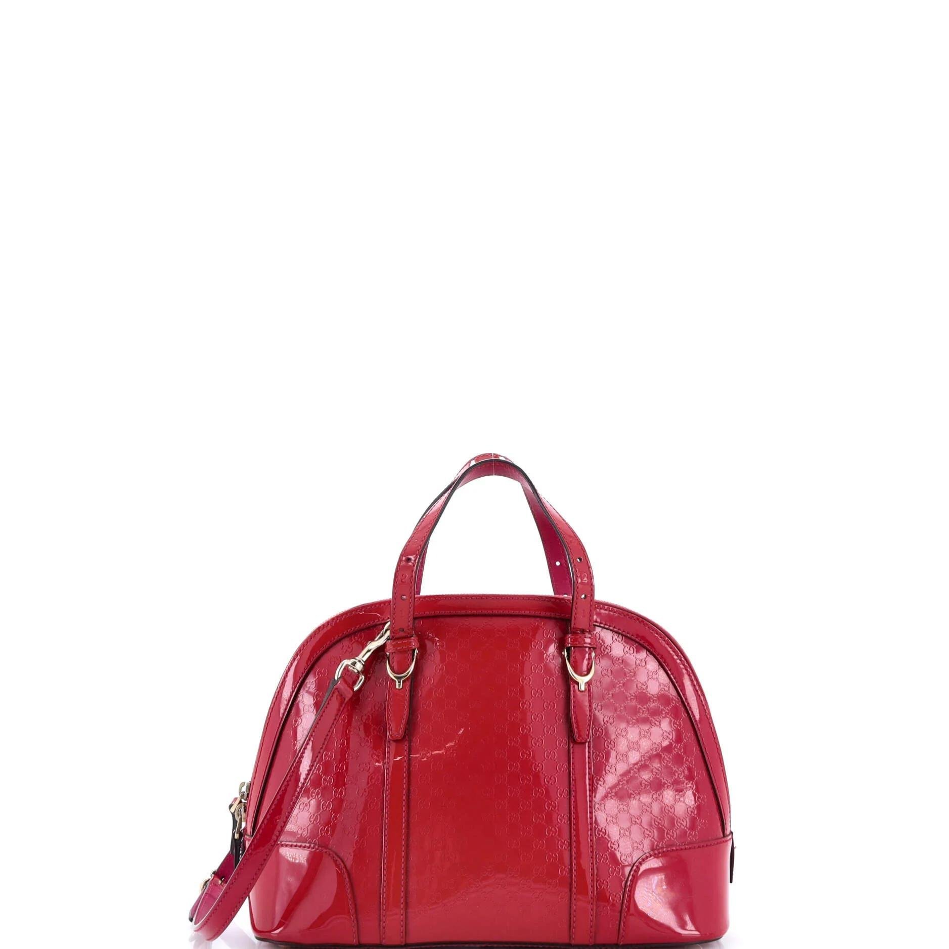Patent leather satchel