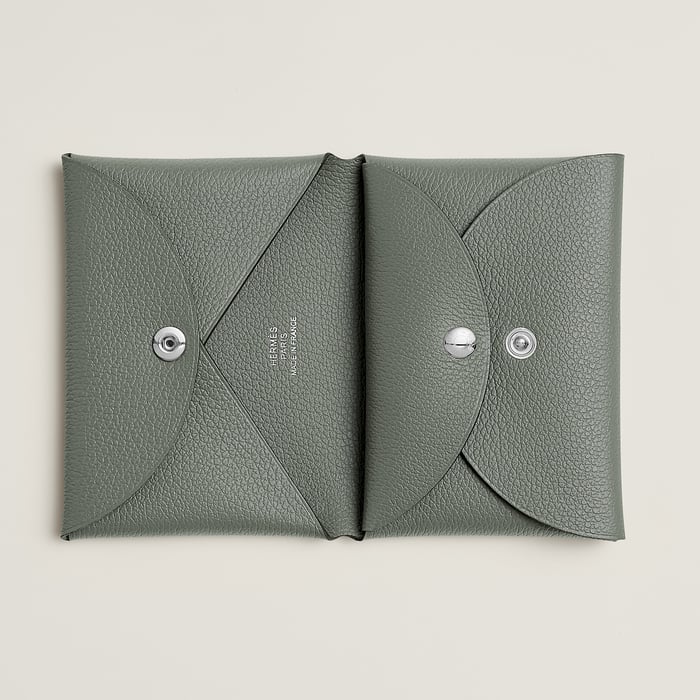 Vert Amande Calvi Duo Compact Card Holder