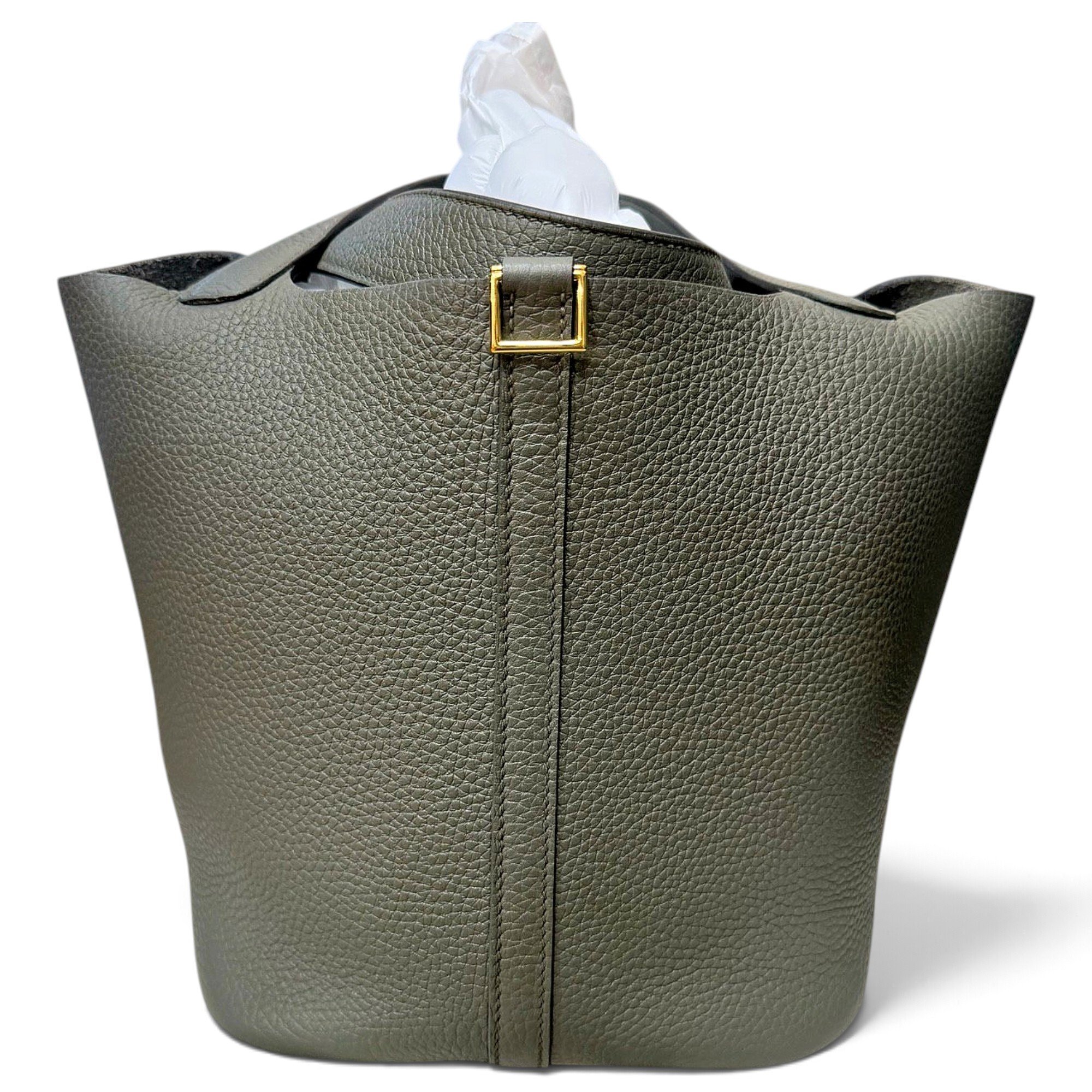 Picotin leather tote