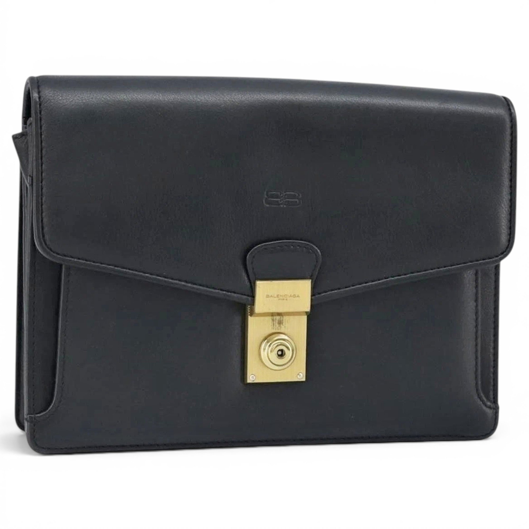 Leather clutch bag