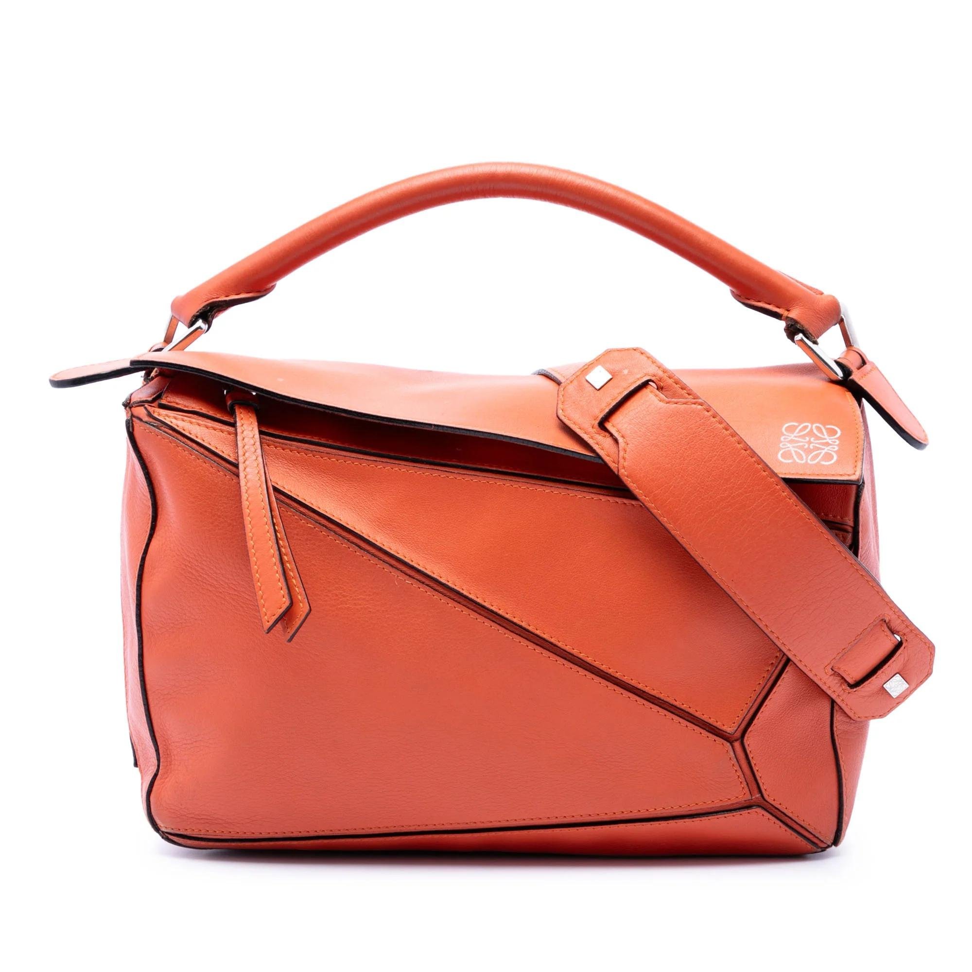 Puzzle pony-style calfskin satchel