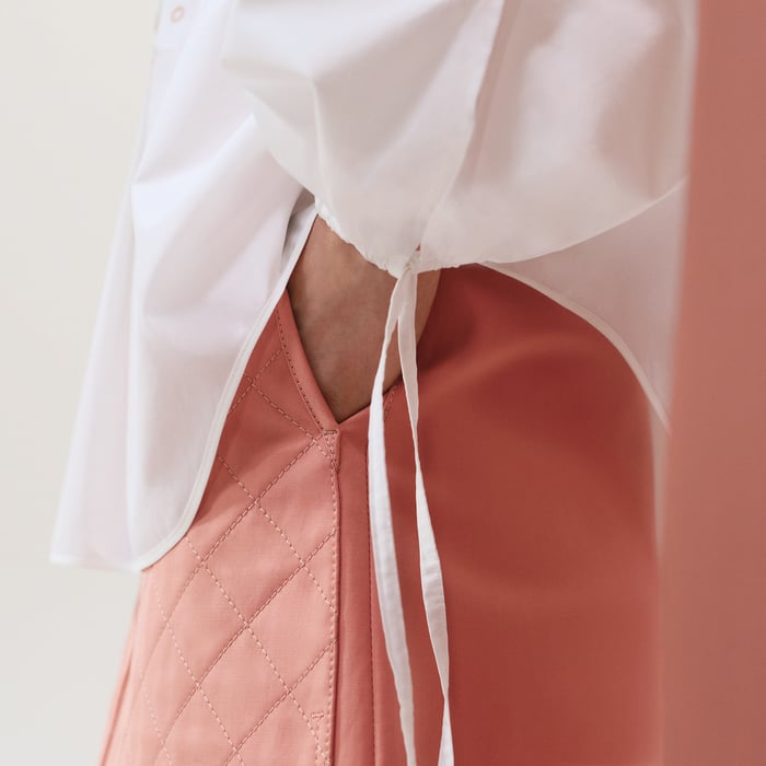 블랑 자수 장식 비치 셔츠