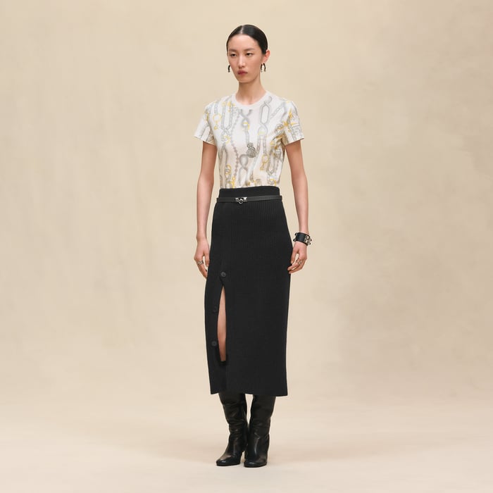 Blanc "Palefroi Remix" Straight T-shirt