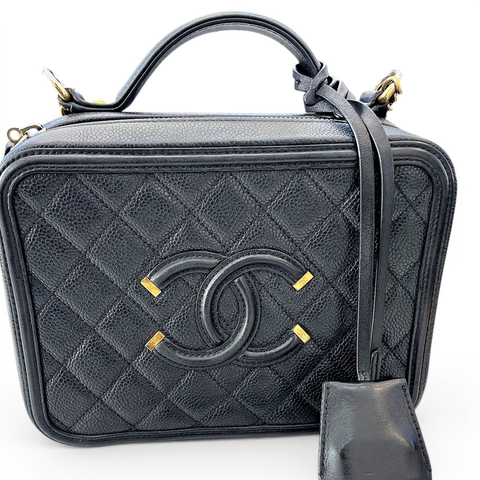 Vanity leather handbag