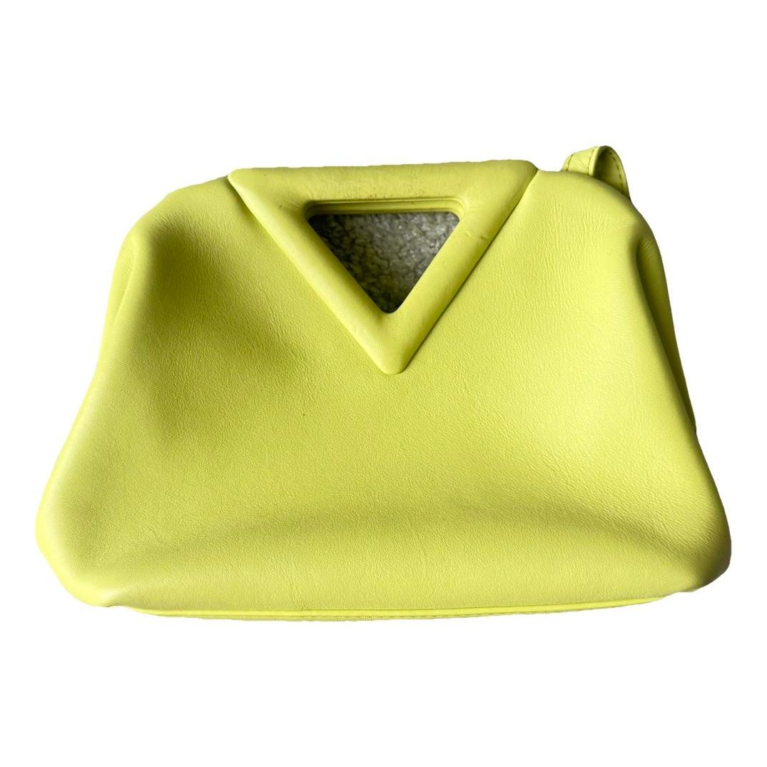 Point leather handbag