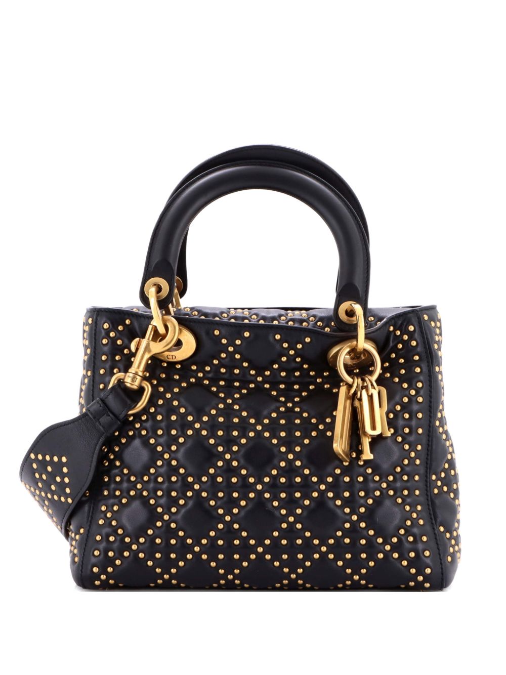 Supple Lady Dior Bag Cannage Studded Lambskin Medium satchel